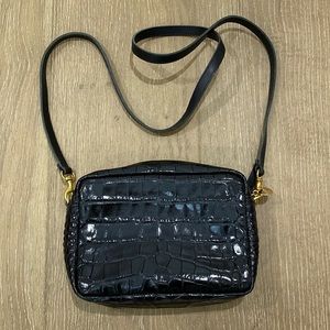 EUC Clare V midi sac croc embossed crossbody